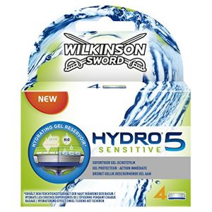 Wilkinson Hydro 5 Sensitive - Lames de rasoir pour Homme - Pack de 4