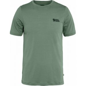 Fjällräven Abisko Wool Logo S/S - T-shirt en laine mérinos taille S, vert