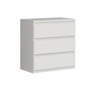 Meubletmoi - Commode 3 tiroirs blanc - benny
