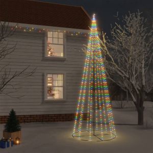 VidaXL Arbre de Noël cône 732 LED Colorées 160x500 cm