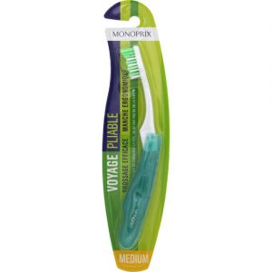 Monoprix Brosse &agrave; dents de voyage, m&eacute;dium - La brosse &agrave; dents