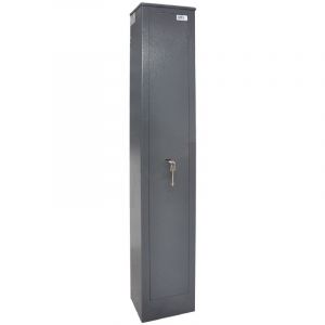 Image de Armoire a' fusil Effe 3 places 25 x 20 x h 145 cm en tole d'acier e'paisseur 3,0 mm boulon anti-scie 18 mm avec coffre-fort