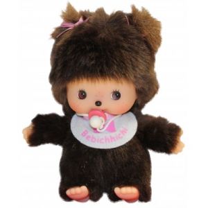 Image de Bandai Peluche Bebichhichi fille bavoir rose 12 cm