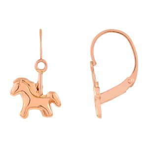 Cleor Puces d'oreilles en or 375/1000 - Rose dor&eacute;