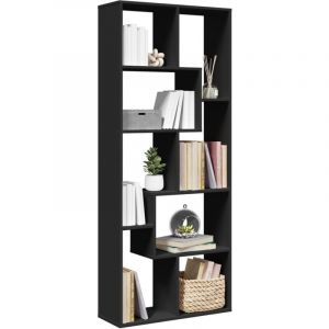 VidaXL Étagère séparatrice de pièce noir 67x25x1615 cm étagère étagère à livres étagère de rangement bibliothèque 858076