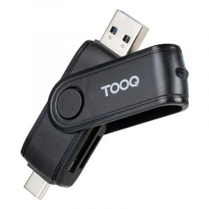 Tooq Lecteur de cartes TQR-3003B USB-C 2.0 USB-A 3.0 SD TF compact noir