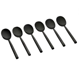 6 Petites cuill&egrave;res Nils noires