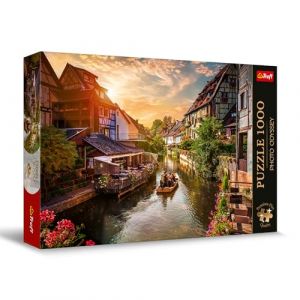 Trefl Premium Plus Quality - Puzzle Photo Odyssey: La Petite Venise à Colmar, France - 1000 pièces, Série de Photos Uniques, Pièces Parfaitement Assorties, pour Adultes et Enfants à partir de 12 Ans