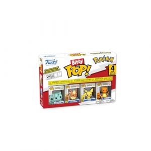 Funko Bitty Pop! Pokemon - Bulbasaur 4PKet Une Mini-Figurine Mystère en Surprise - 2.2 Cm Collectionnable - Étagère Empilable Incluse