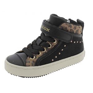 Geox J Kalispera Girl I, Basket, Black/Whisky, 38 EU
