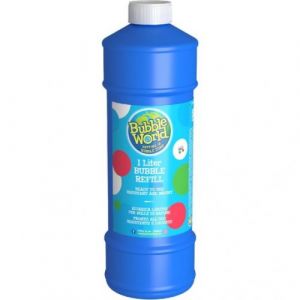 Bubble World bouteille de recharge Embout souffleur de bulles cl ique 1000 ml bleu