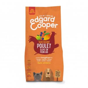 Image de Edgard & Cooper Croquettes au Poulet frais sans c&eacute;r&eacute;ales Chien Adulte 12 kg