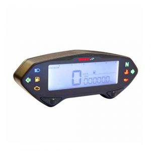 Compteur compte tours koso digital db 01rn branc ment sur batterie (vitesse, distance, regime moteur, essence, clignotants)