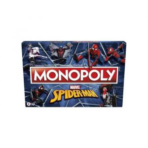 Hasbro Jeu Societe Monopoly Spiderman 2-6 Joueurs - Plateau Classique Version Française - Set Spider-Man + 1 Carte Tigre - Dc - Famille, Enfant - Nouveaute