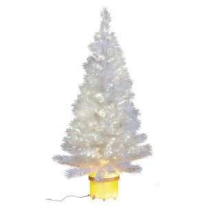 Image de Blachère illumination Sapin de Noël blanc fibre optique multicolore (120 cm)