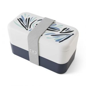 monbento Lunch box rectangle 2x500ml bleu nordic