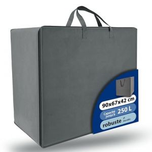 Beautissu Sac de Transport Pratique pour Matelas Pliable Modèle XL (90x200 cm) – Transport Facile avec Fermeture Éclair – Gris