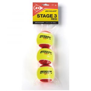 Dunlop Balles tennis Stage 3 - Yellow / Red - Taille 3 Balles