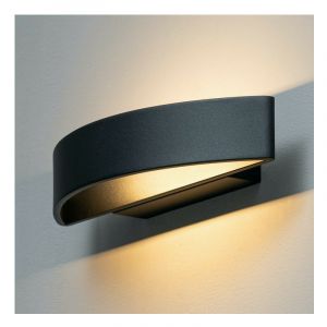 Kosilum Applique noire demi-cercle LED - Attica