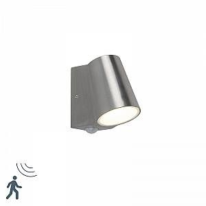 Image de Qazqa Lampe extérieure moderne en aluminium avec détecteur de mouvement incl. LED - Uma
