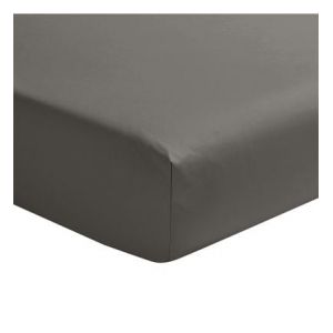 Essix Drap-Housse en Satin de Coton, Palazzo, Zinc, 180x200 cm