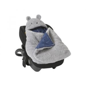 Vertbaudet Nid d'ange transformable en peluche Ourson gris souris TU