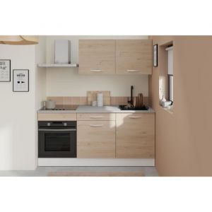 Cuisine complète OSLO - L 180cm - Chêne - Plan de travail inclus