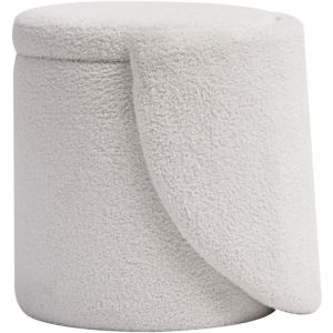 Nordlys - Pouf de Salon avec Dossier et Rangement