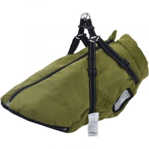 VidaXL Manteau pour chiens avec harnais imperméable réfléchissant L68