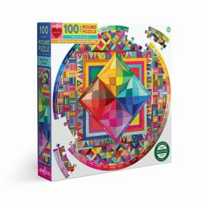 EEBOO Puzzle 100pcs rond BEAUTE DE LA COULEUR Multicolore