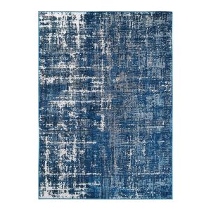 The Deco Factory Tapis effet patiné vintage bleu 120x170