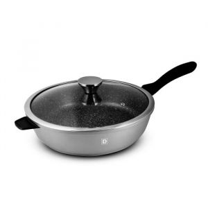 Image de Durand Dupont Sauteuse Grise Fonte D'aluminium 24cm Avec Couvercle Tfi