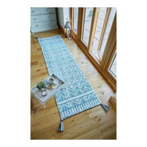 Tapis de couloir coton recycl&eacute; Leela Ivoire 60x200 - Ivoire
