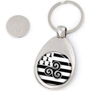 Porte clés jeton de caddie Bretagne - ANGORA - Angora - Blanc - Mixte - Adulte