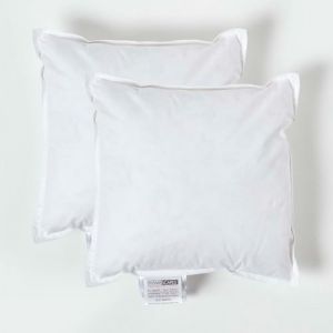 HOMESCAPES Coussin de garnissage en plumes de canard, 35 x 35 cm - Lot de 2