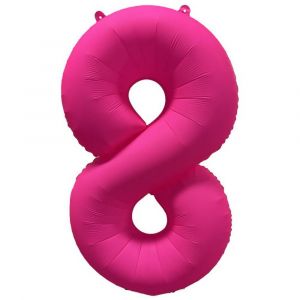 Ruedelafete Ballon Neon Rose : Chiffre 8