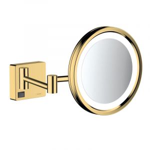 Image de Hansgrohe Miroir de rasage avec éclairage LED aspect doré poli AddStoris