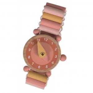 Image de Egmont Toys Montre en bois en bois rose cadran 3,5cm