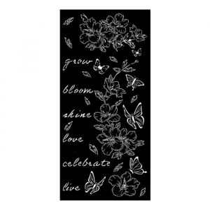 Pochoir épais 12 x 25 cm – Créez des fleurs et des papillons secrets heureux