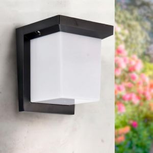 M Ledme – Applique murale LED Dakota 12 W pour extérieur, lumière chaude 3000 K, étanche IP54, lampe moderne pour jardin, patio et terrasse