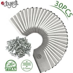 30pcs 0.75MM Tondeuse Inox Lame Couteau + Vis Pour Husqvarna Automower