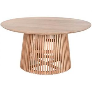 Dining Table Home ESPRIT Natural Mindi wood 150 x 150 x 75 cm