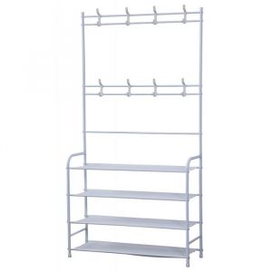 Herzberg porte manteau dentree a 4 niveaux et support de rangement pour couloir - 80 x 153 cm 88540409 88540409 88540409 88540409 88540409 88540409