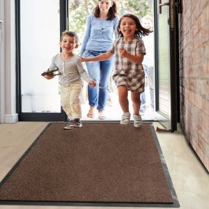 Tapis antid&eacute;rapant tr&egrave;s absorbant Monochrom Marron 60 x 180 cm