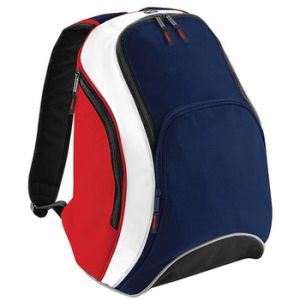 Bagbase - Sac à dos - 21 litres (Lot de 2) (Taille unique) (Bleu marine/Rouge/Blanc) - UTBC4203
