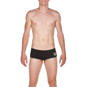 Image de Arena One biglogo black silver low waist short boxer natation homme 75 cm