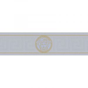 Papier peint de luxe exclusif Profhome 935225 bordure l&eacute;g&egrave;rement textur&eacute; avec un dessin graphique brillant or 0,65 m2 or