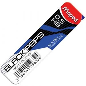 Maped BLACK'PEPS Lot de 12 porte-mines 0,5 mm