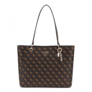 GUESS Sac à épaule brun foncé brun clair pour femme - Noelle II Tote Bag Brown Logo 310979