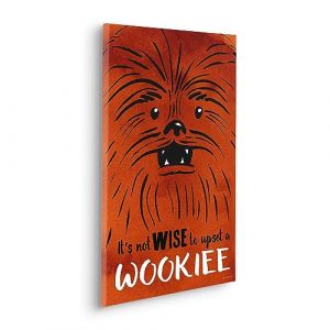 Komar Tableau sur ch&acirc;ssis &ndash; La Guerre des &Eacute;toiles Don't Upset Wookiee &ndash; Dimensions : 40 x 60 cm &ndash; Image murale pour chambre d'enfant